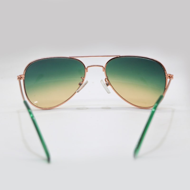 Óculos de Sol Infantil com Lentes em Degradê Verde | Ref: OC-0042