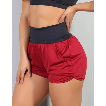 Short Feminino em Dry Fit Vinho com Preto | Ref: 4.4.1722-0124-G