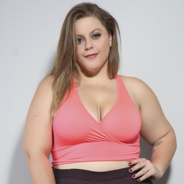 Cropped Plus Size Rosa Neon sem Bojo | Ref: 4.4.4126-39