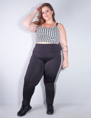 Conjunto Plus Size Fitness com Legging e Cropped em Tecido Jacquard | Ref: 8.8.0195-3236