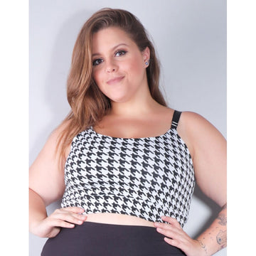 Cropped Plus Size em Tecido Jacquard com Alças Reguláveis | Ref: 4.4.4432-3236