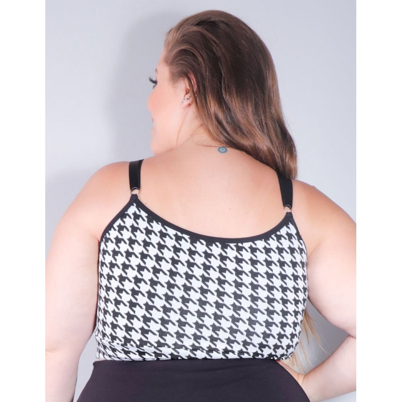 Cropped Plus Size em Tecido Jacquard com Alças Reguláveis | Ref: 4.4.4432-3236