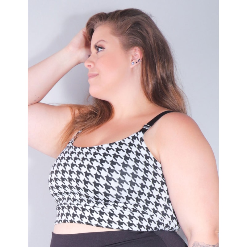 Cropped Plus Size em Tecido Jacquard com Alças Reguláveis | Ref: 4.4.4432-3236