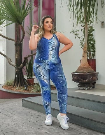 Macacão Feminino Estampado Plus Size | Ref: 4.4.4052-3241