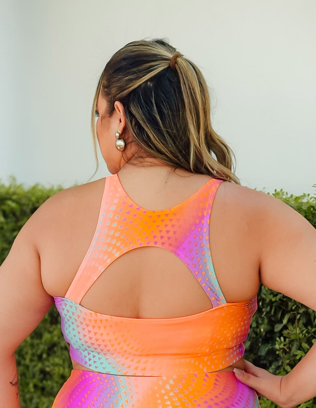 Top Fitness Feminino Estampado Plus Size | Ref: 4.4.4434-3238