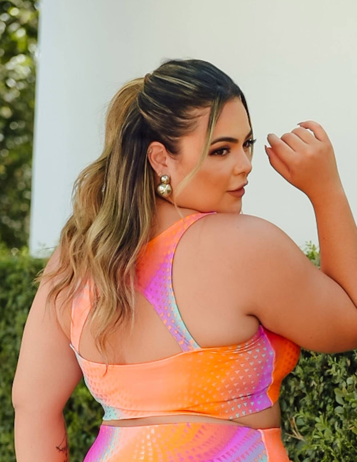 Top Fitness Feminino Estampado Plus Size | Ref: 4.4.4434-3238