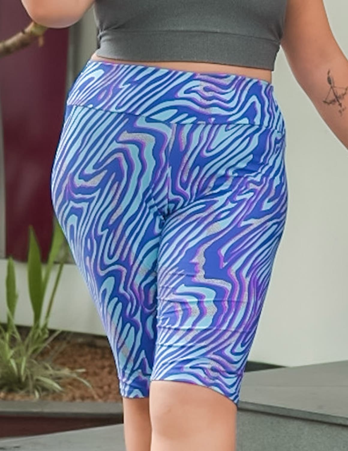 Bermuda Feminina Ciclista Plus Size com Estampa | Ref: 4.4.4074-3239