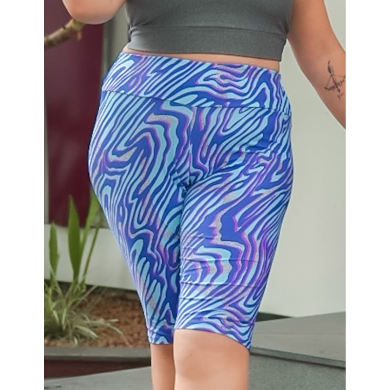Bermuda Feminina Ciclista Plus Size com Estampa | Ref: 4.4.4074-3239