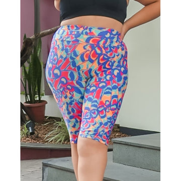 Bermuda Feminina Ciclista com Estampa Plus Size | Ref: 4.4.4074-3237
