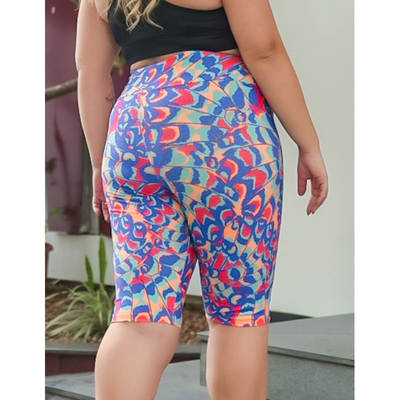 Bermuda Feminina Ciclista com Estampa Plus Size | Ref: 4.4.4074-3237