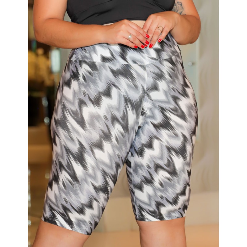 Bermuda Fitness Feminina Ciclista Plus Size Estampada | Ref: 4.4.4074-3240