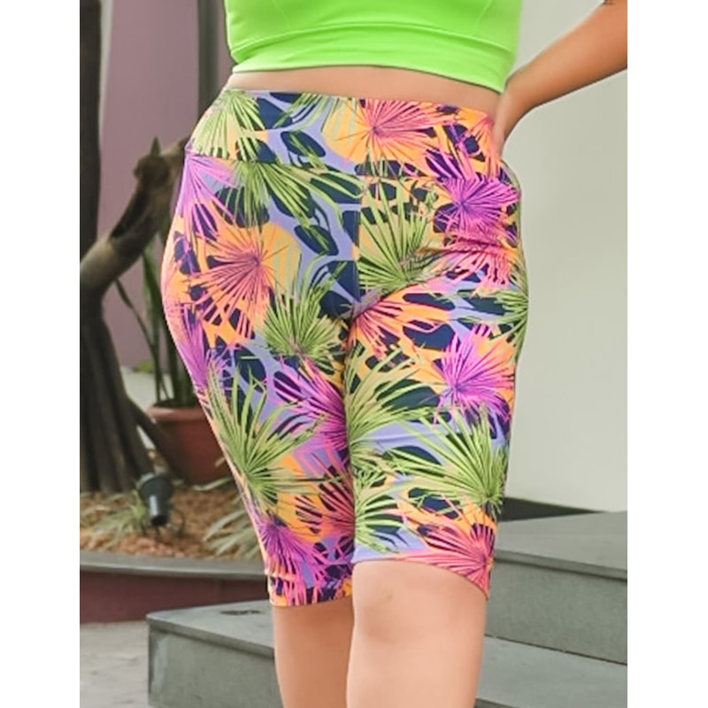 Bermuda Ciclista Feminina com Estampa Plus Size | Ref: 4.4.4074-3242