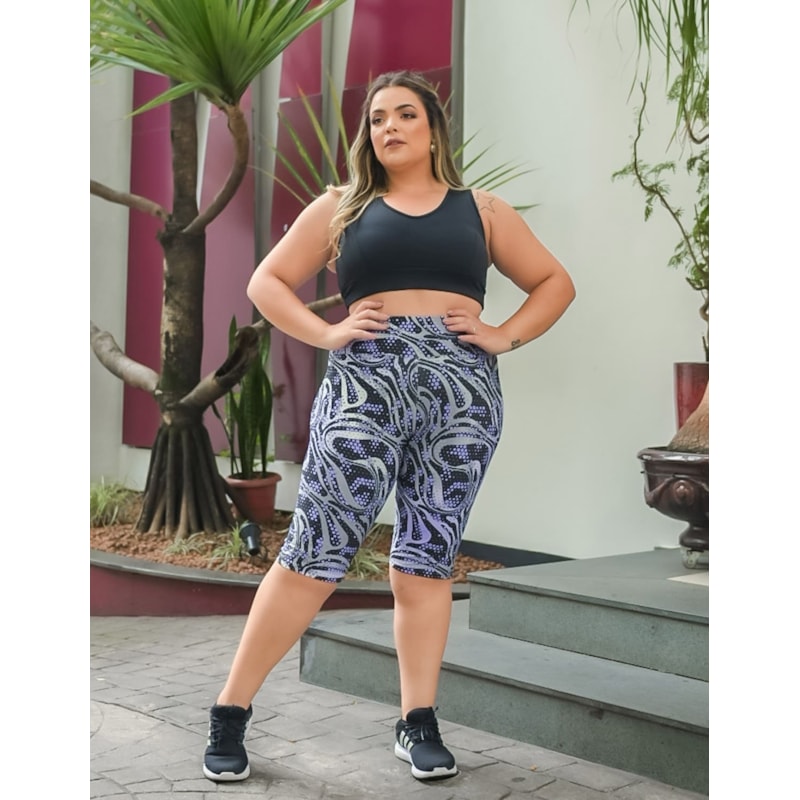 Bermuda Ciclista Plus Size Estampada | Ref: 4.4.4074-3244