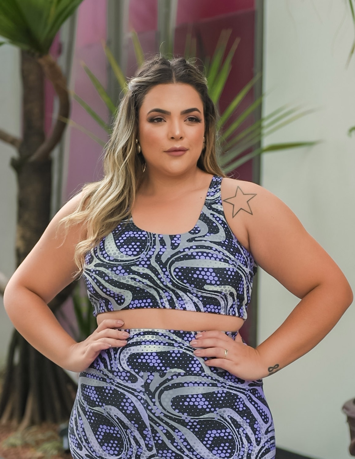 Top Fitness com Estampa Plus Size | Ref: 4.4.4434-3244