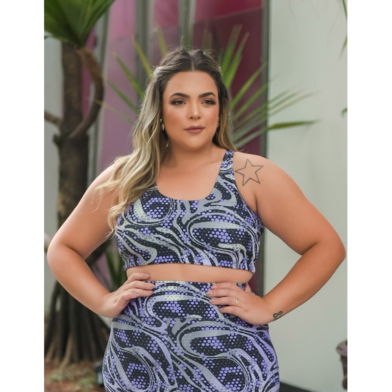 Top Fitness com Estampa Plus Size | Ref: 4.4.4434-3244