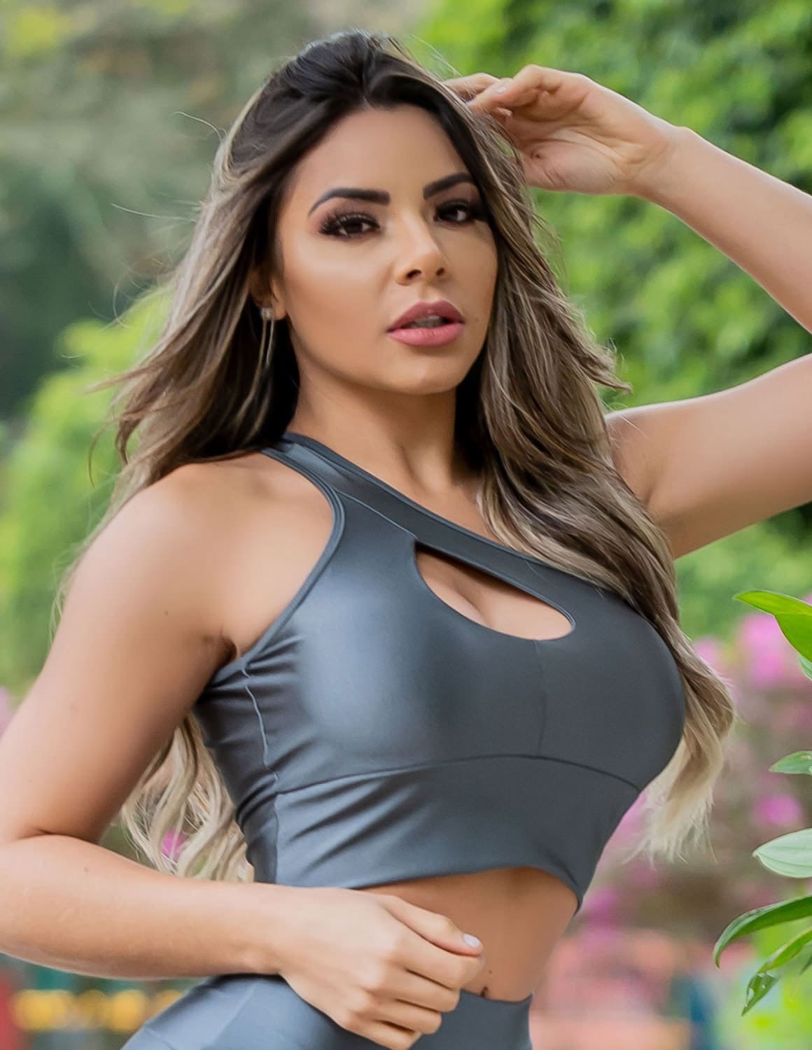 Cropped Fitness Metalizado com Bojo | Ref: 3.3.2387-52