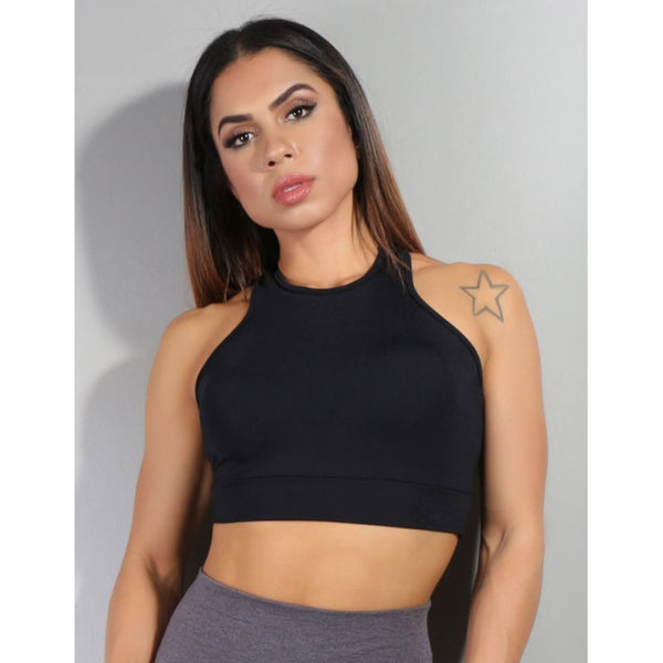 Cropped Preto sem Bojo | Ref: 4.4.4091-01