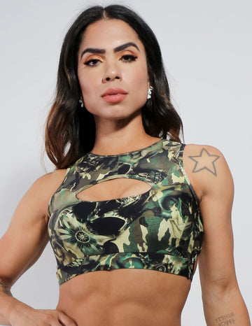 Cropped Feminino Estampado com Bojo | Ref: 3.3.2400-1391