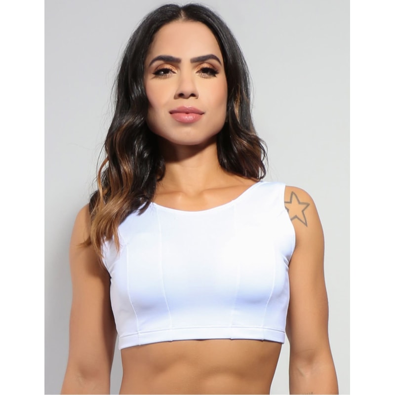 Cropped Feminino Branco sem Bojo | Ref: 4.4.4130-02