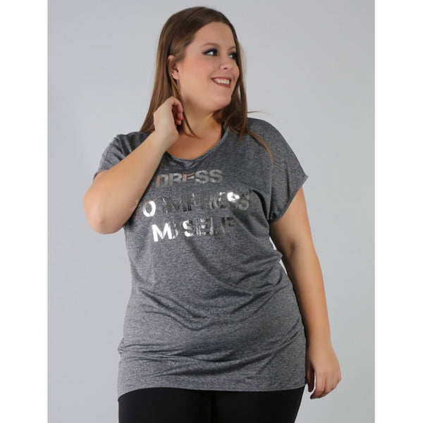 Blusa Mescla Plus Size em Dry Fit com Estampa | Ref: 4.4.1752DRESS-03