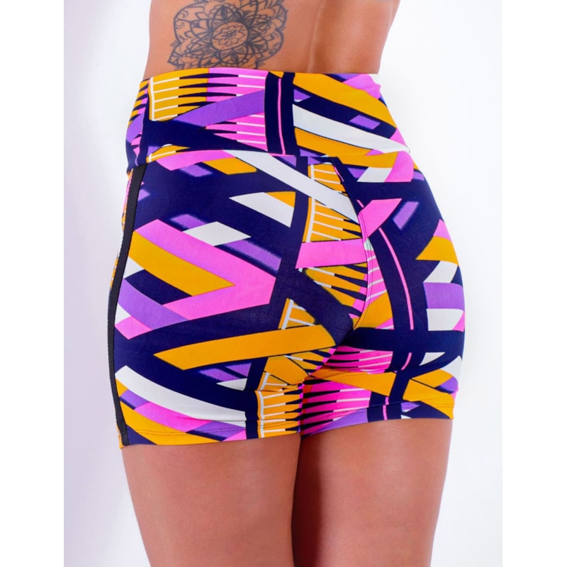 Short Estampado com Tela nas Laterais | Ref: 4.4.4321-3189