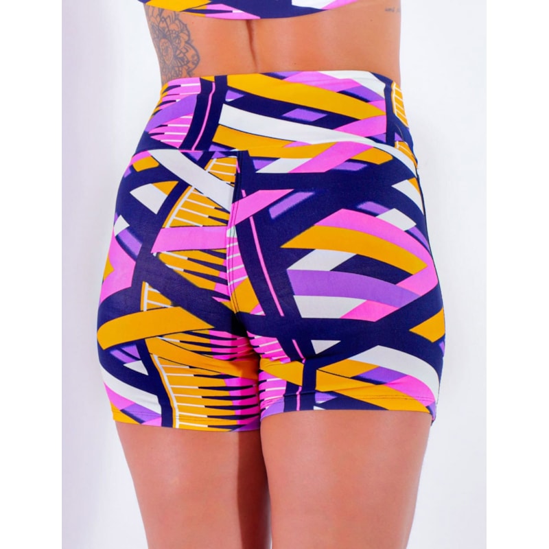 Short Estampado com Tela nas Laterais | Ref: 4.4.4321-3189