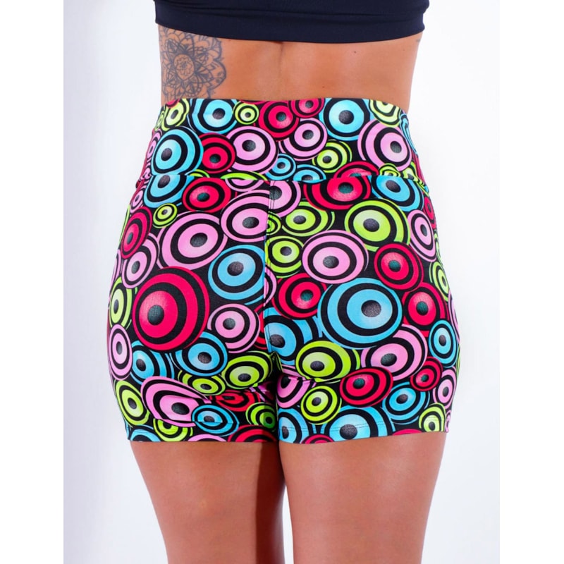 Short Fitness Feminino Estampado com Tela | Ref: 4.4.4321-3188