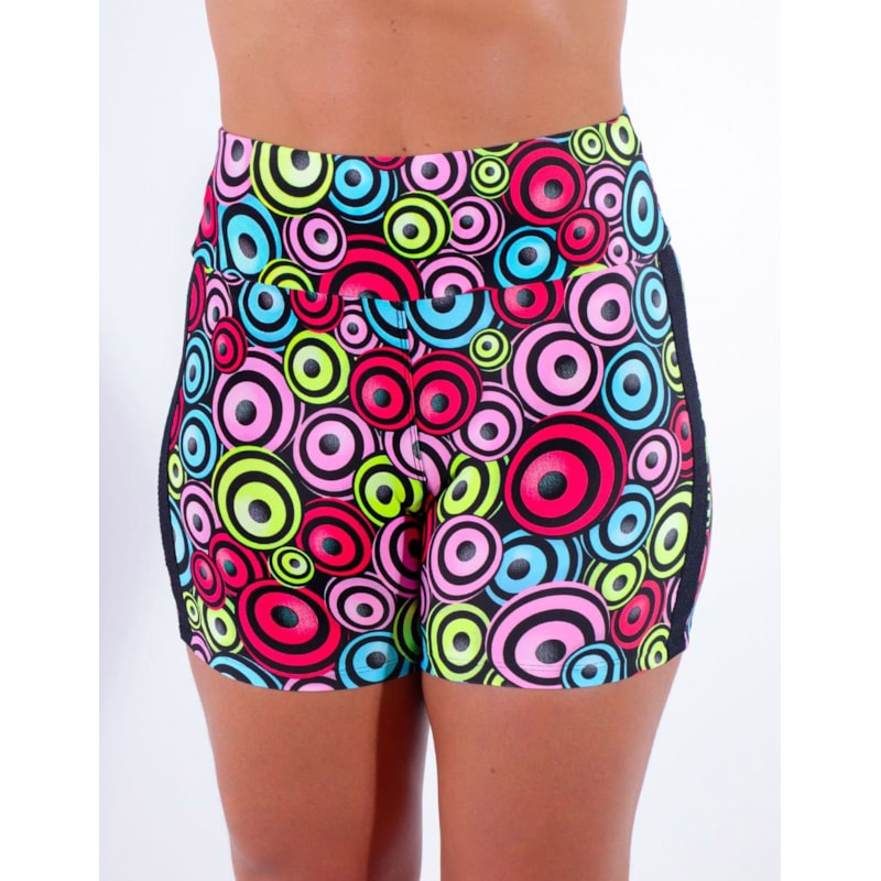 Short Fitness Feminino Estampado com Tela | Ref: 4.4.4321-3188
