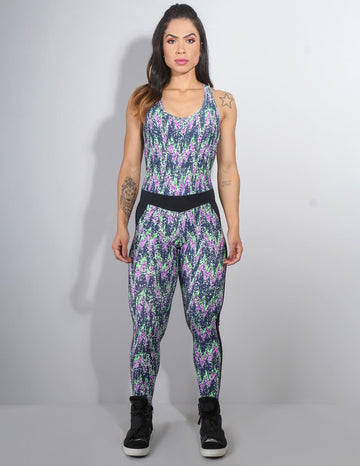 Macacão Fitness Estampado sem Bojo | Ref: 4.4.4243-3121