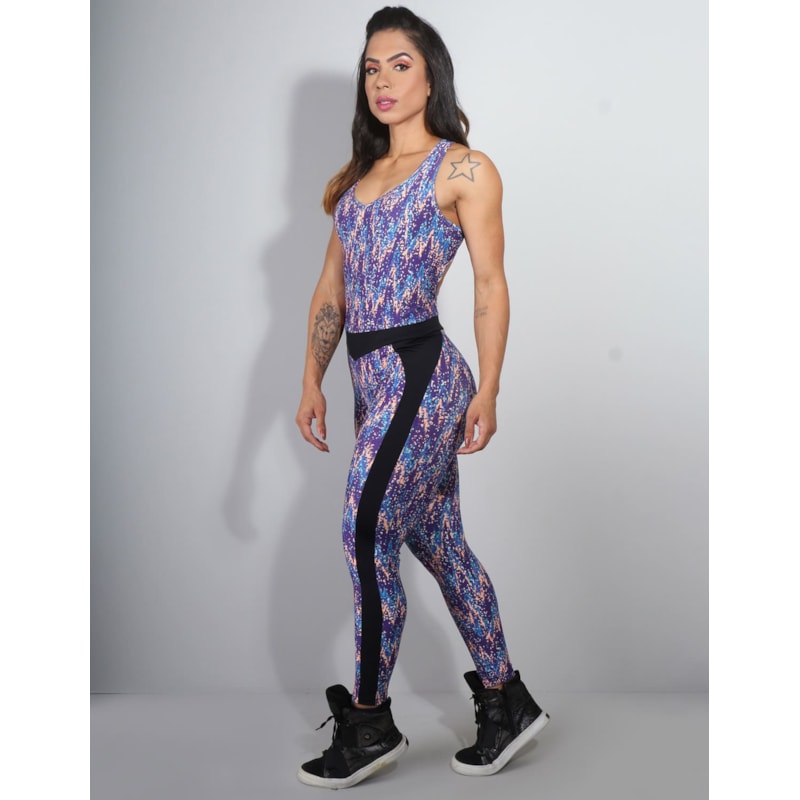Macacão Fitness Estampado sem Bojo | Ref: 4.4.4243-3127
