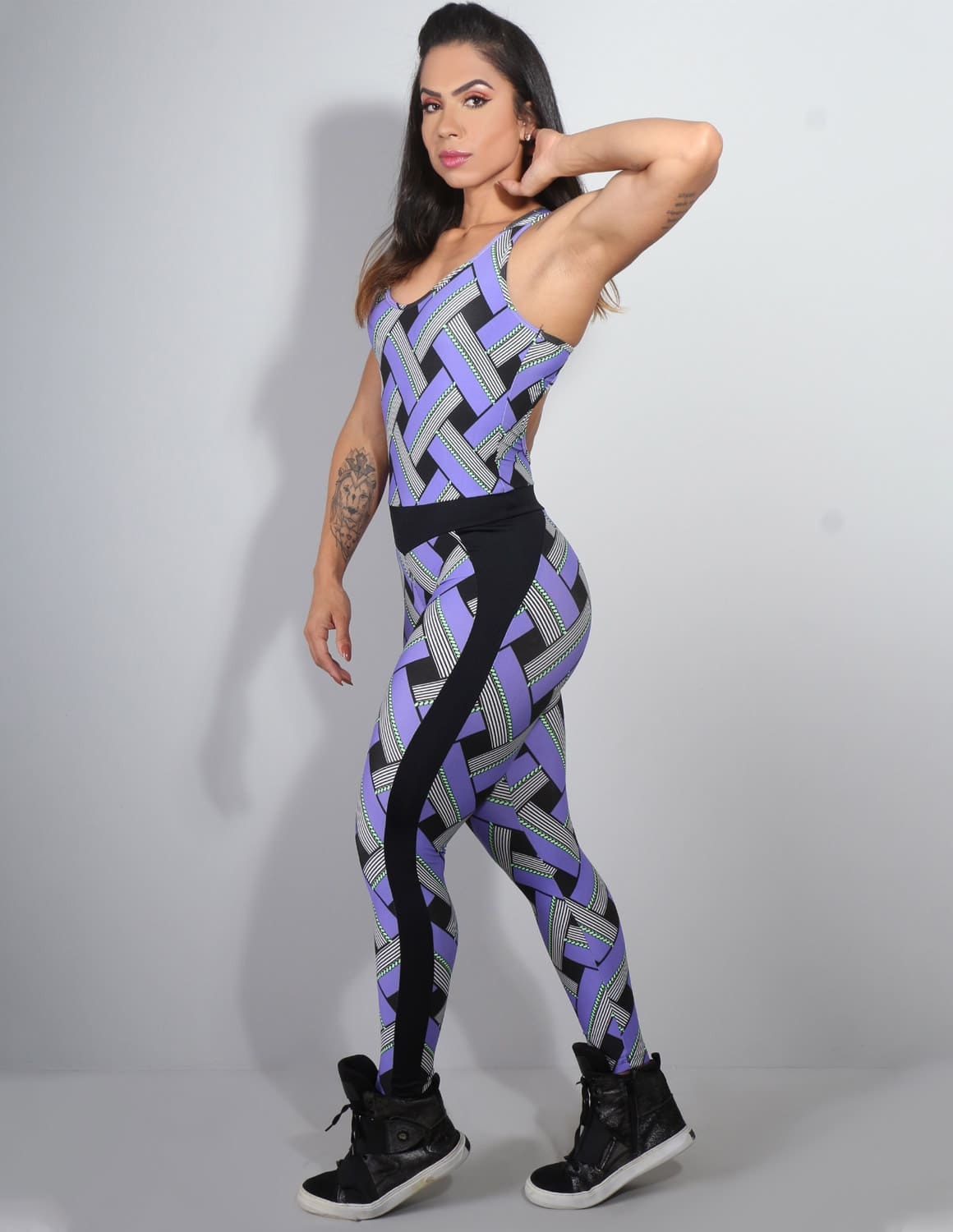 Macacão Legging Estampado sem Bojo | Ref: 4.4.4243-3122