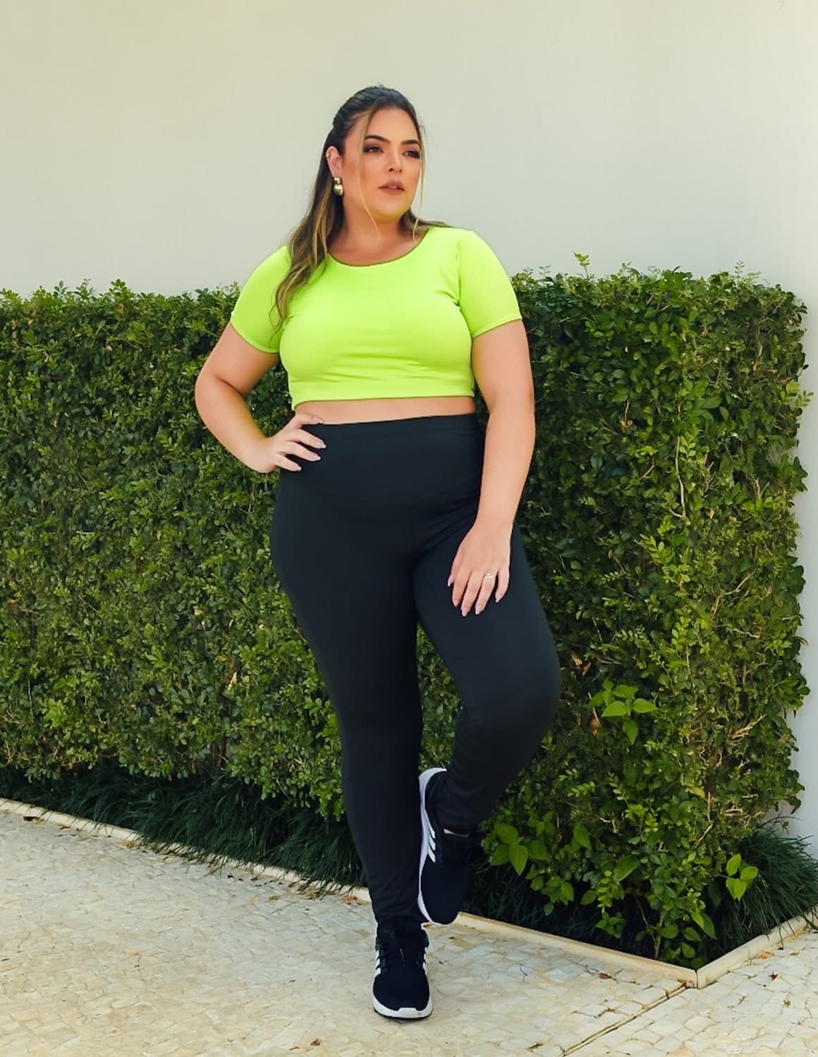 Conjunto Feminino Plus Size Preto com Calça Montaria  e Cropped | Ref: 8.8.0205-0132