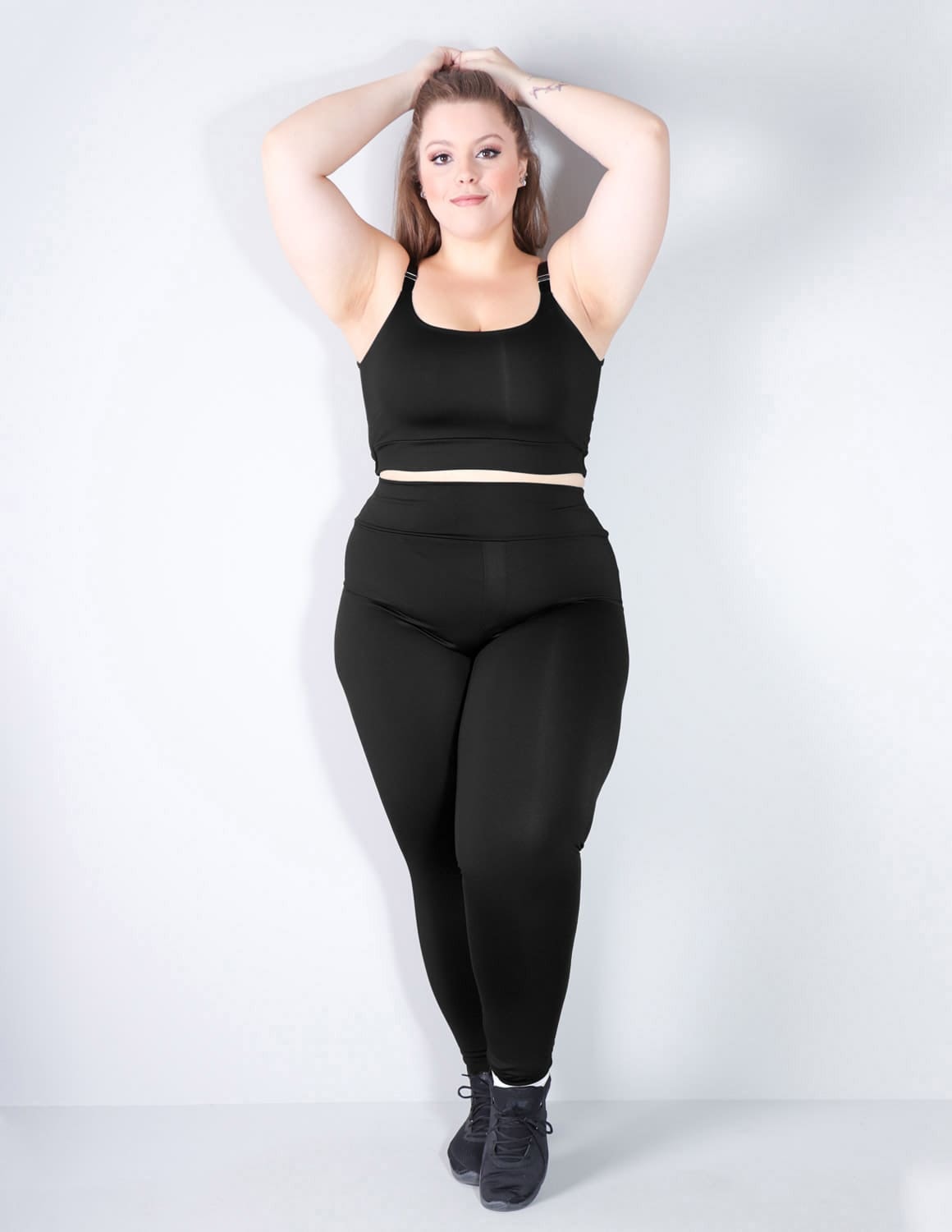 Cropped Feminino Preto Plus Size com Alças Reguláveis | Ref: 4.4.4431