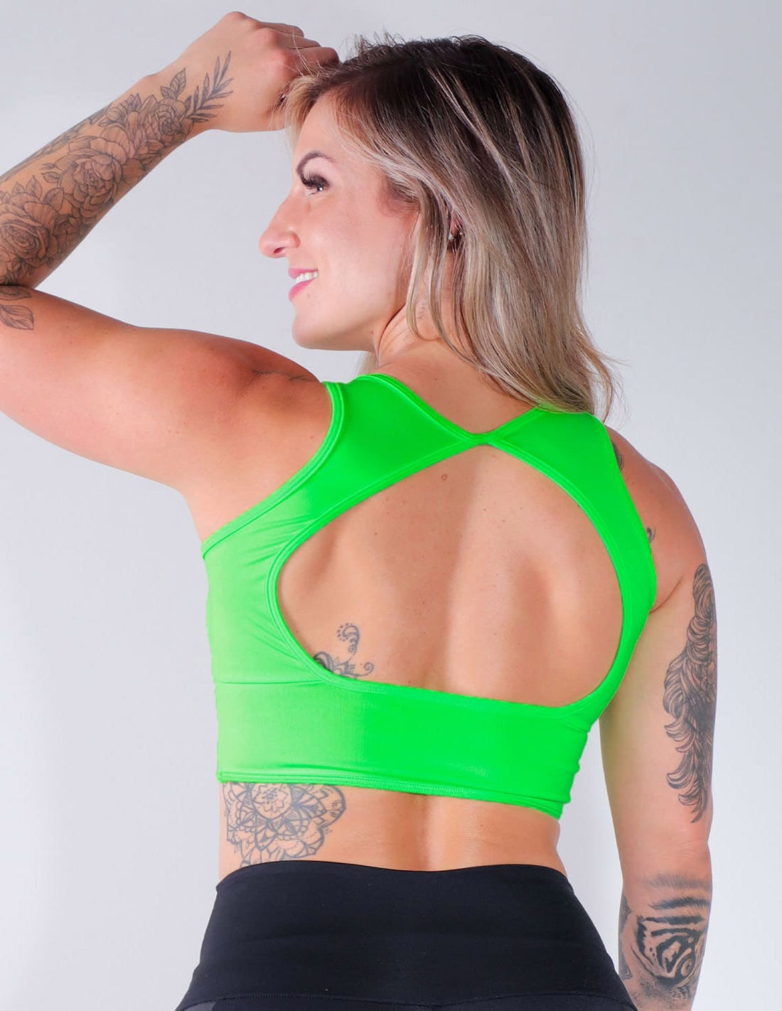 Cropped Fitness Verde neon com Bojo Removível | Ref: 4.4.4167-32-VERDE NEON