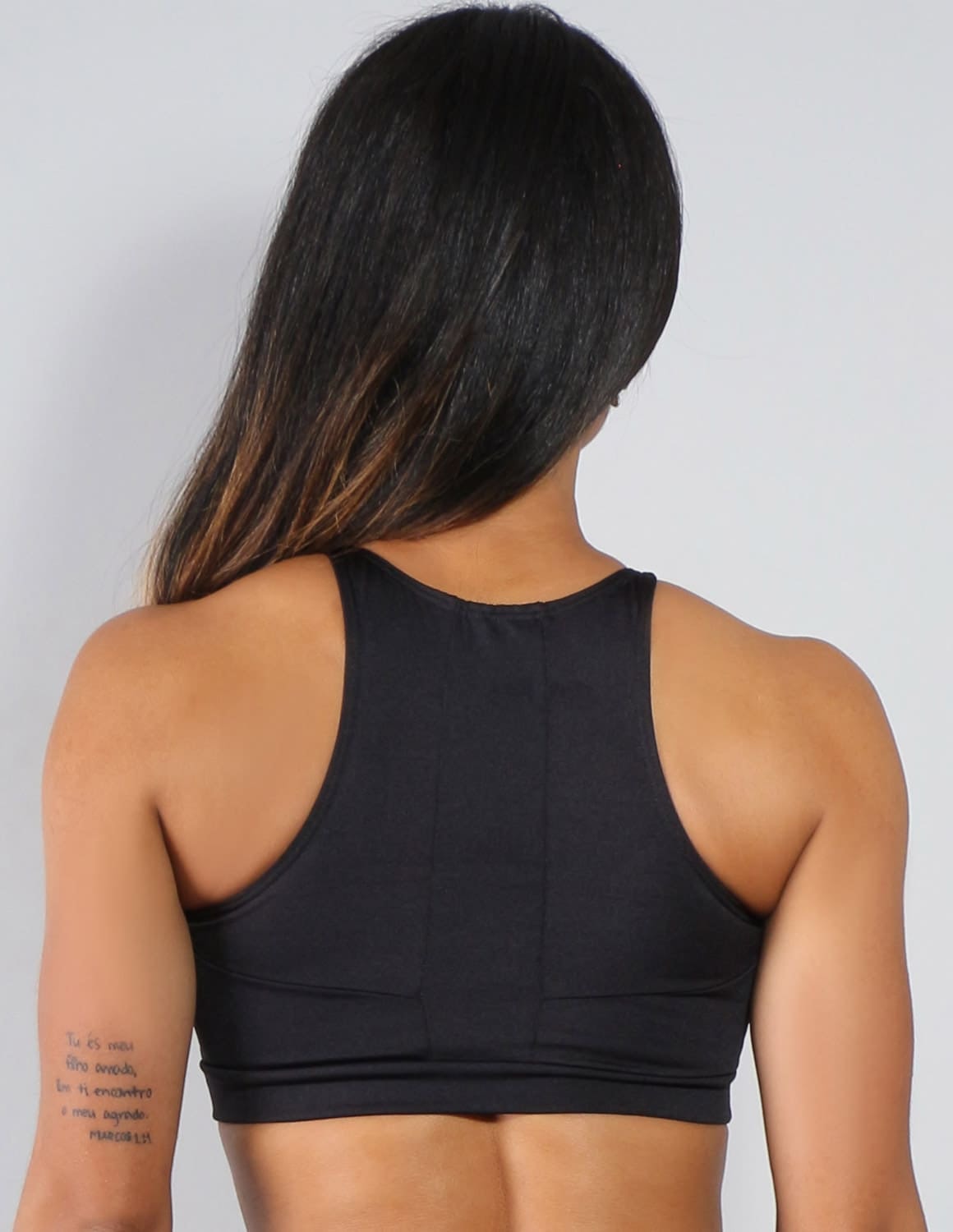 Cropped Fitness Feminino Preto sem Bojo | Ref: 4.4.1819-01