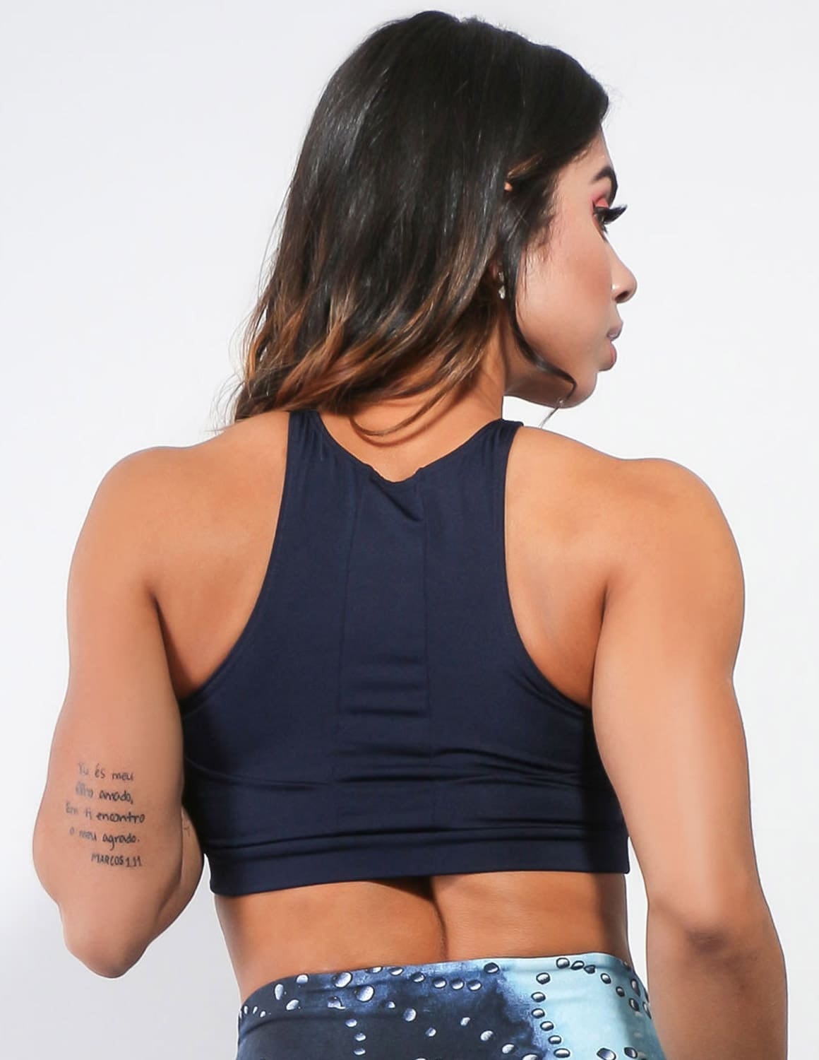 Cropped Feminino Azul Marinho sem Bojo | Ref: 4.4.1819-18