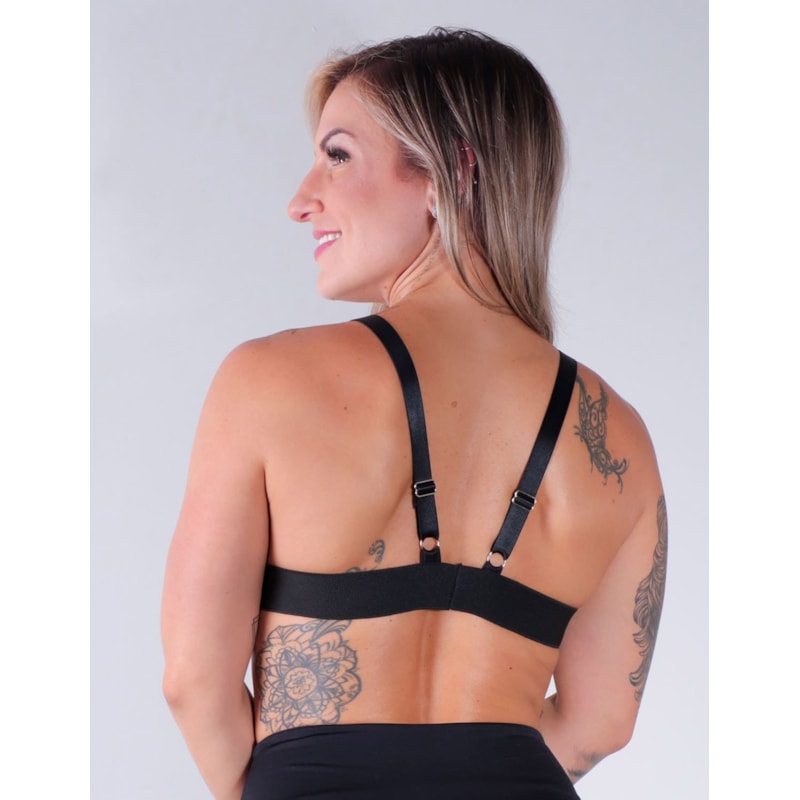 Top Fitness Preto com Bojo e Alças Reguláveis | Ref: 4.4.4283-0138