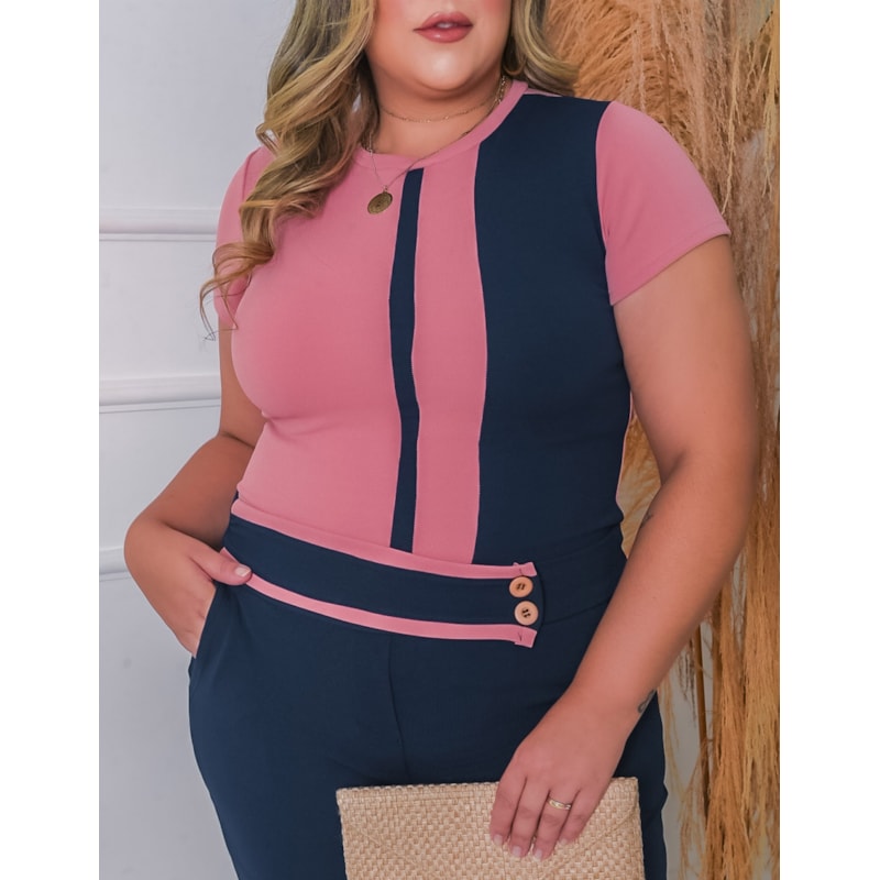 Conjunto Crepe Plus Size