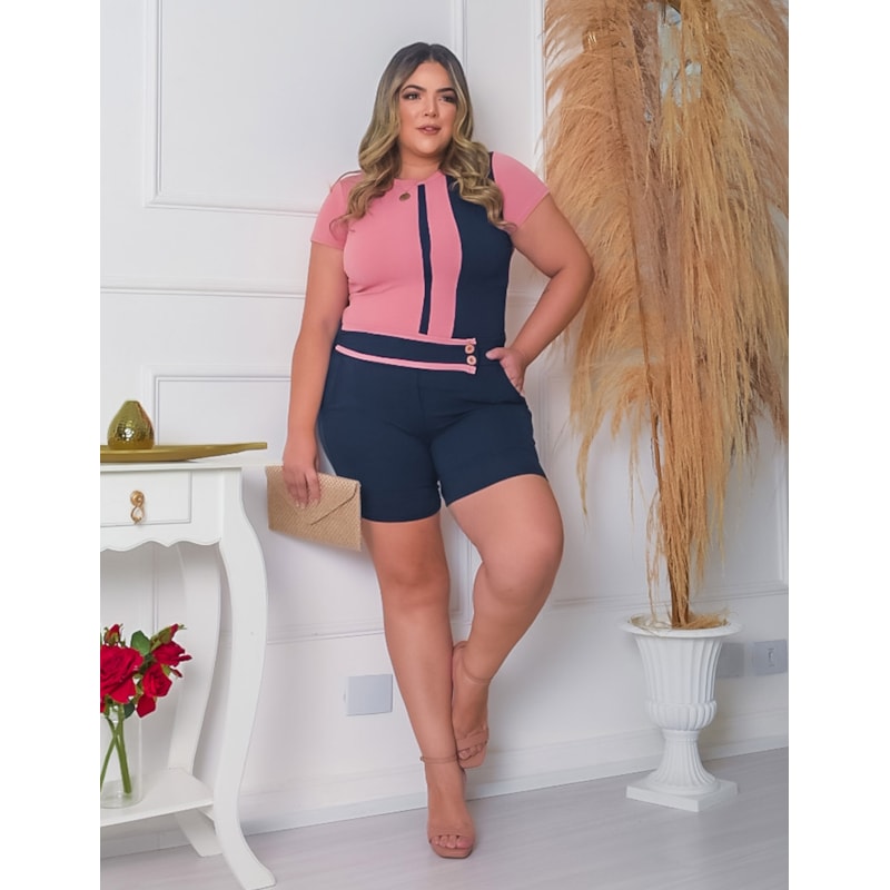 Conjunto Crepe Plus Size