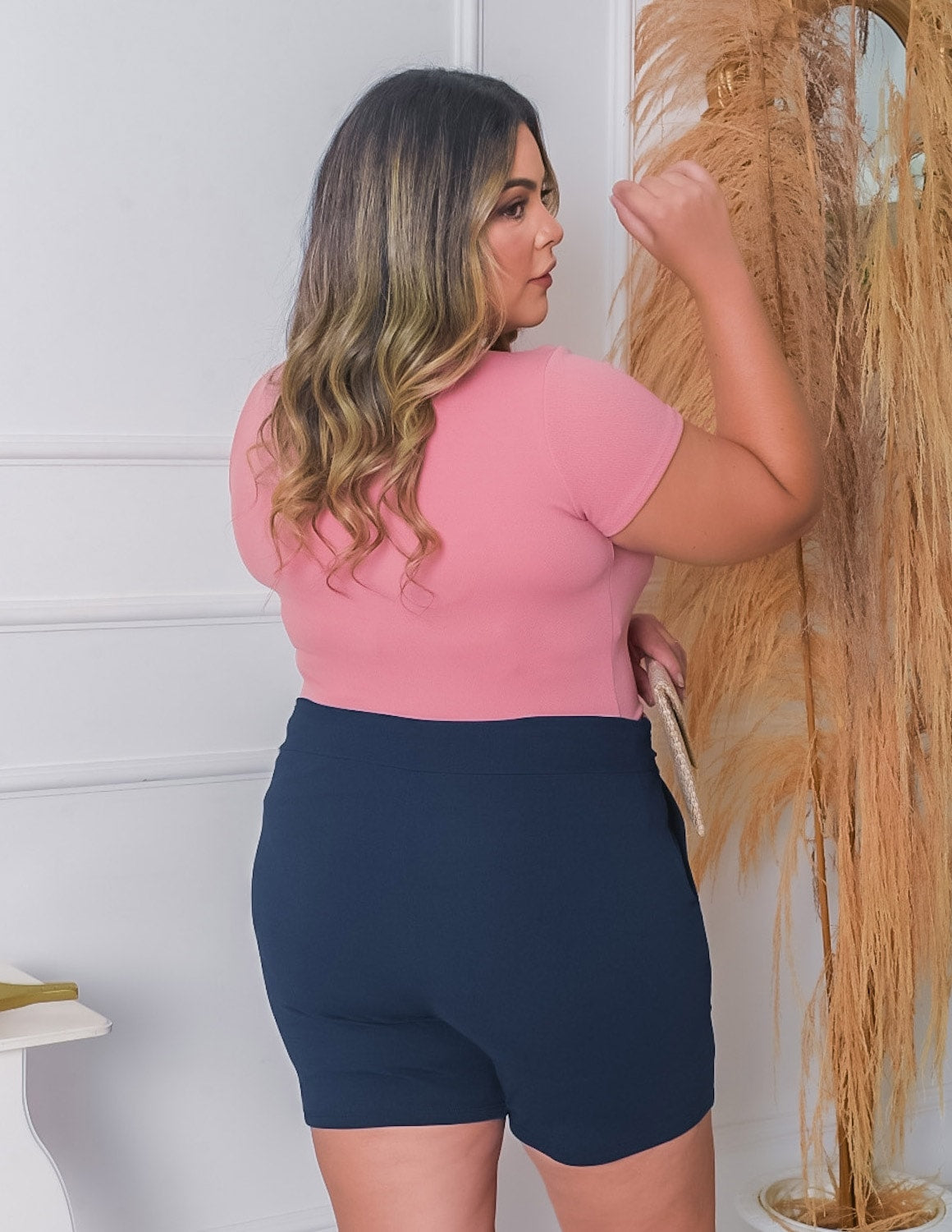 Conjunto Feminino Crepe de Alfaiataria com Short e Blusa | Ref: RCJ04-1819
