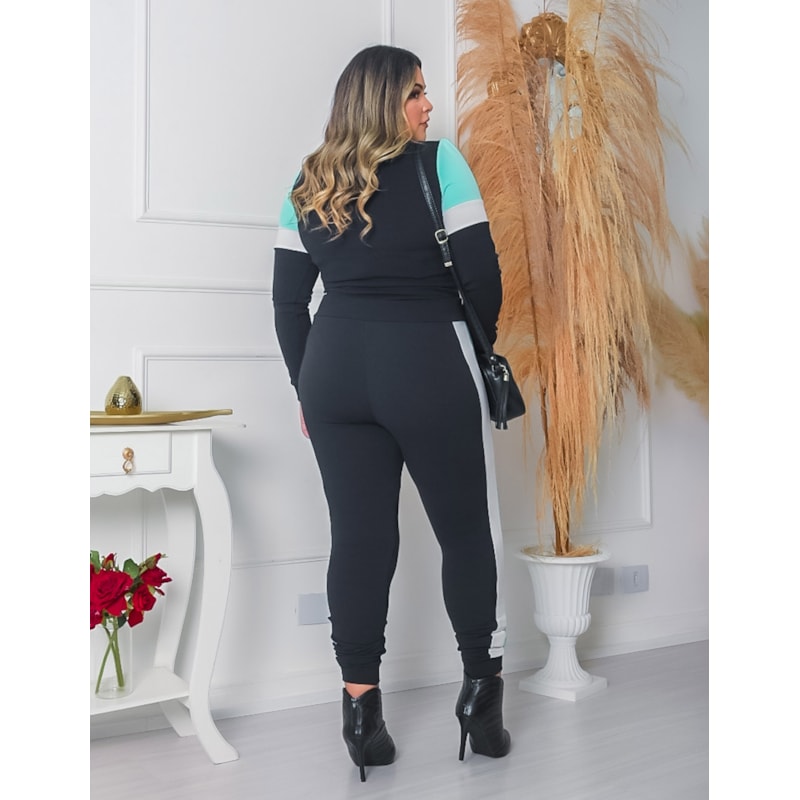 Conjunto Feminino com Calça e Blusa em Crepe de Alfaiataria | Ref: RCJ0601-0151