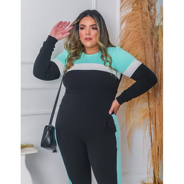 Conjunto Feminino com Calça e Blusa em Crepe de Alfaiataria | Ref: RCJ0601-0151