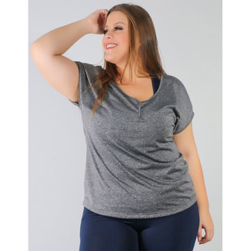 Blusa Plus Size em Dry Fit Mescla | Ref: 4.4.4144-03