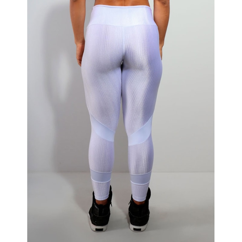 Calça Branca em Poliamida texturizada com Recortes | Ref: 3.3.2430-02