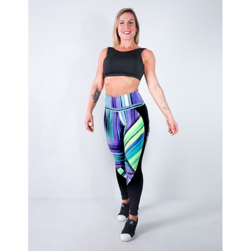Conjunto para Academia com Legging Estampada e Cropped sem Bojo | Ref: 8.8.0113-3143