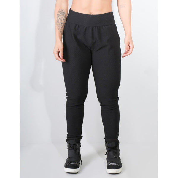 Calça Jogger Preta Texturizada com Bolsos | Ref: 3.3.2477-01
