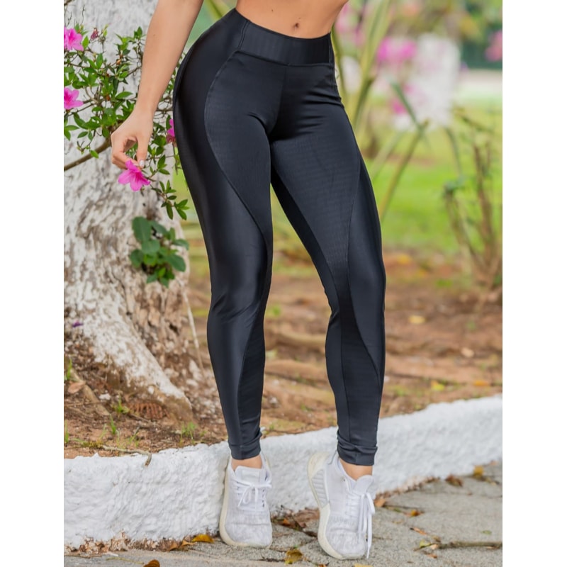 Calça Empina Bumbum em Ikat Preto | Ref: 3.3.2294-01