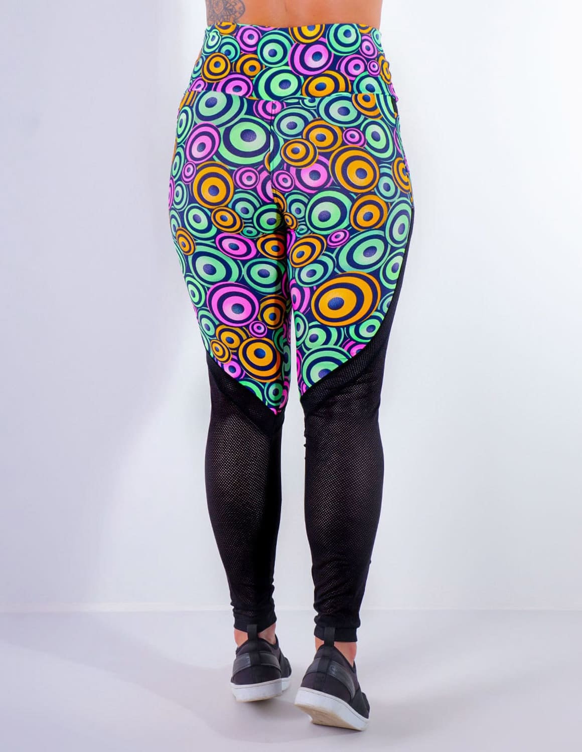 Calça Legging Estampada com Tela e Bolsos | Ref: 4.4.4170-3191