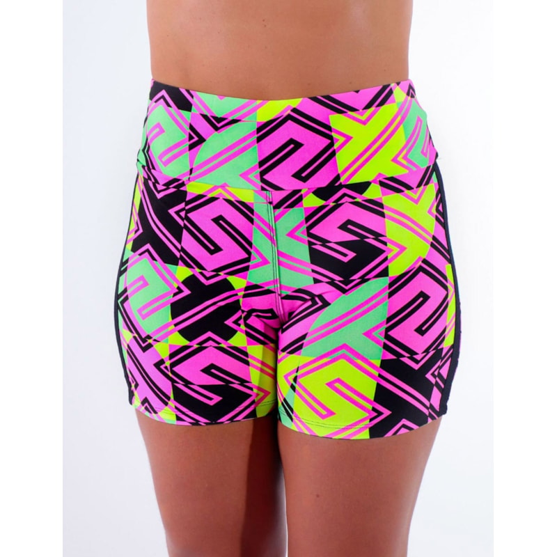 Short Estampado com Tela Preta nas Laterais | Ref: 4.4.4321-3183