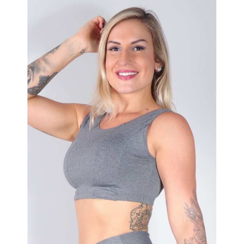Cropped Mescla sem Bojo | Ref: 4.4.4130-03